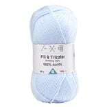 Fil &agrave; tricoter acrylique 50g bleu ciel
