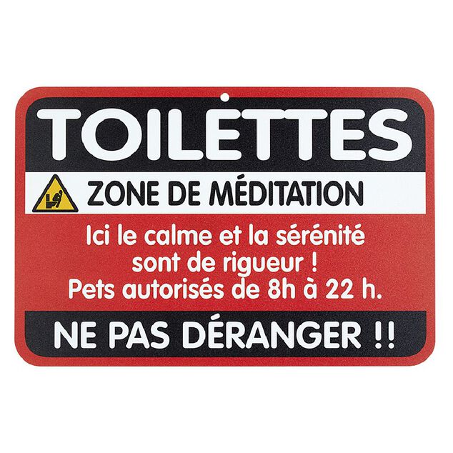 Plaque de porte humoristique