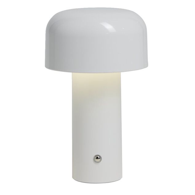 Lampe LED tactile rechargeable blanc &Oslash;12,5xH20,5cm