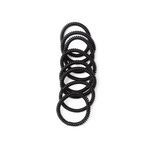 Lot de 8 &eacute;lastiques &agrave; cheveux spirale caoutchouc noir