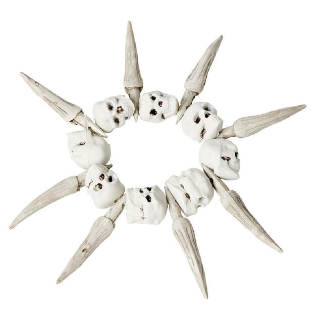 Bracelet Halloween cr&acirc;ne t&ecirc;te de mort L11x1,5cm