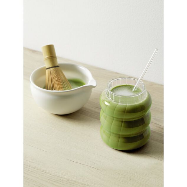 Set &agrave; matcha bol verre fouet paille 4 pi&egrave;ces