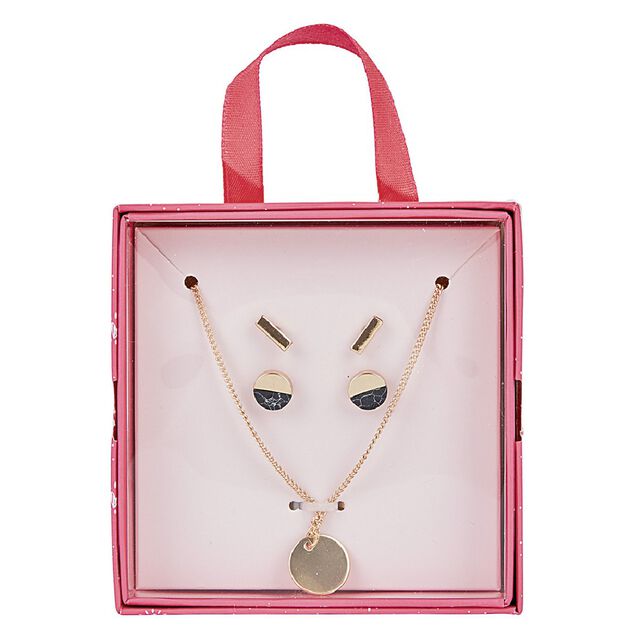 Bo&icirc;te de 5 bijoux dor&eacute;s assortis