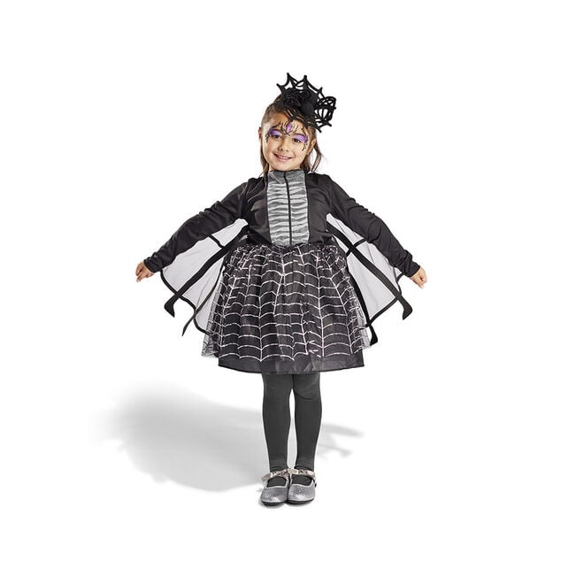 D&eacute;guisement enfant Halloween araign&eacute;e robe noir et blanc 4/6 ans