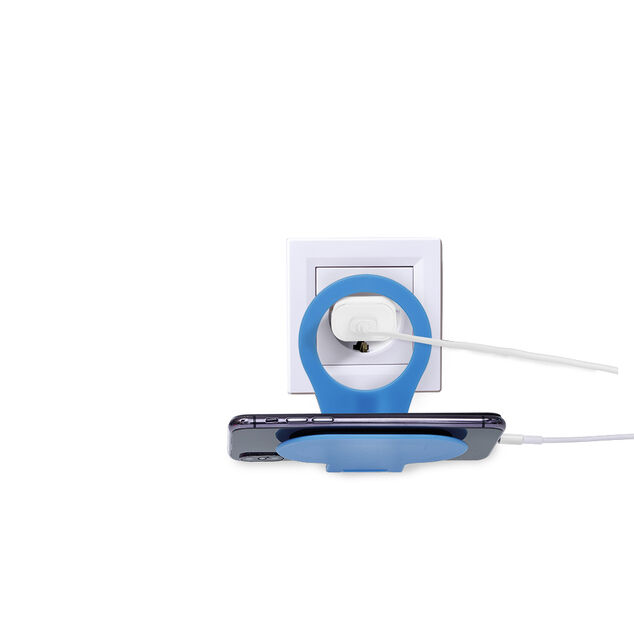 Support t&eacute;l&eacute;phone pour prise murale