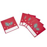 Porte nom en papier motifs Noël traditionnel 8 pièces