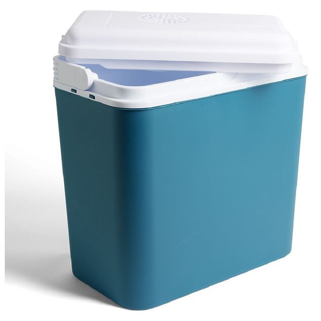 Glacière électrique 24L bleu et blanc - 34x29xH34cm