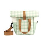 Sac isotherme 6L motif quadrillage vert 19x12xH39cm