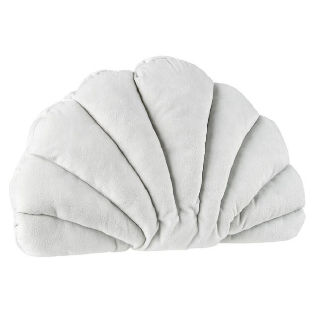 Coussin velours forme coquillage