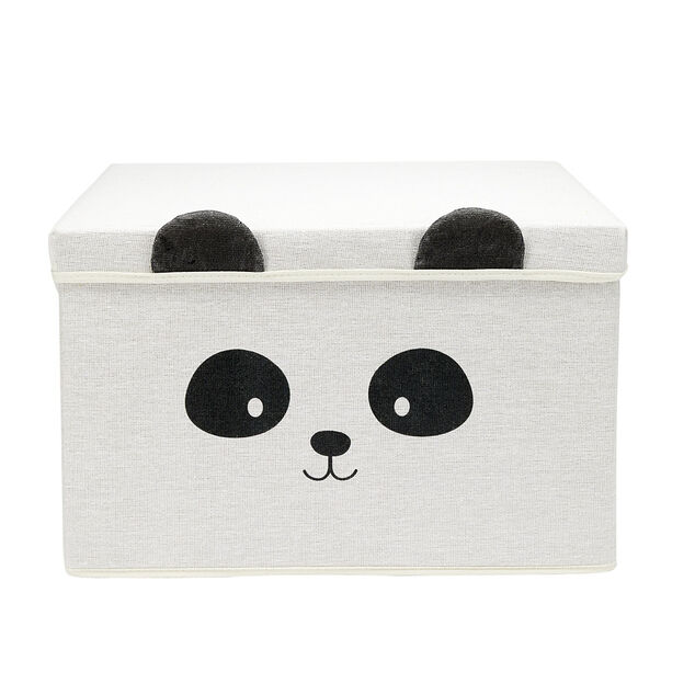 Bo&icirc;te de rangement tissu motif panda 40x30xH25cm