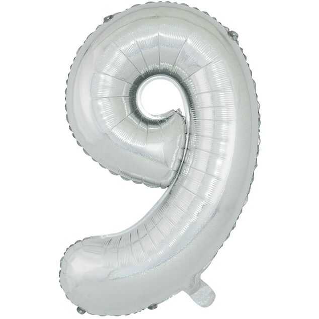 Ballon chiffre 9 en aluminium
