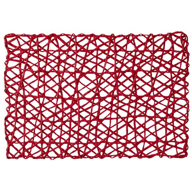 Set de table rectangulaire filaire rouge