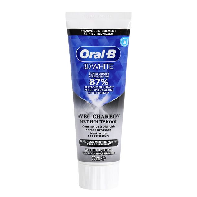Dentifrice Oral-B 3D White avec charbon 75ml