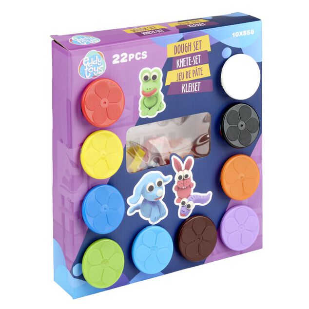 P&acirc;te &agrave; modeler x10 pots 55g et 12  moules plastique