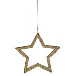 Décoration sapin Noël à suspendre étoile/sapin/boule doré x6