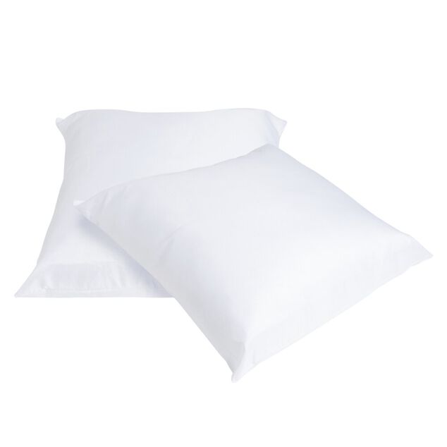 Oreiller carré x2 anti-acariens blanc 65x65xÉp15cm