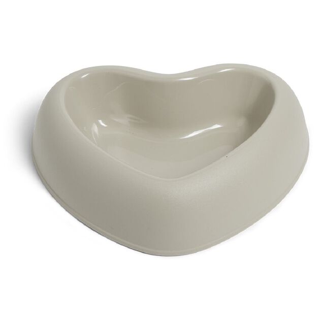 Gamelle antid&eacute;rapante forme coeur plastique 26,5x22x6,5cm - 2 coloris