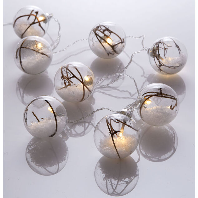 Guirlande lumineuse boules fantaisie intérieur 8 LED