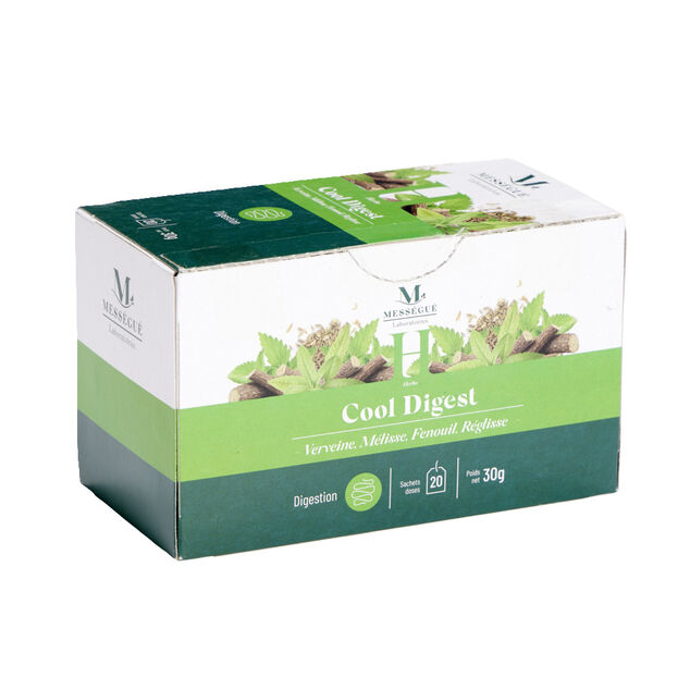 Infusion digestion Mess&eacute;gu&eacute; verveine m&eacute;lisse fenouil r&eacute;glisse 20 sachets