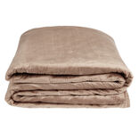 Couvre lit 2 personnes velours en pinsonic 220x240cm beige ou marron