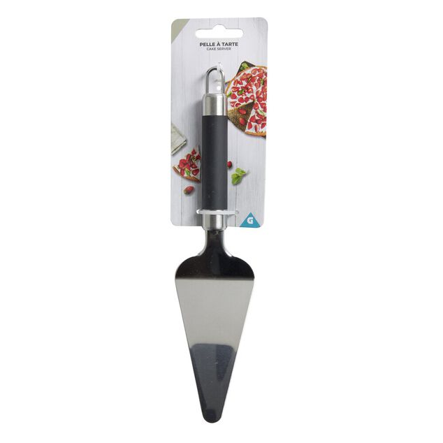 Pelle &agrave; tarte en inox avec manche en plastique L.26cm