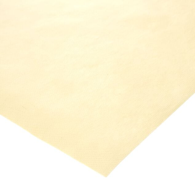 Chemin de table ind&eacute;chirable pr&eacute;d&eacute;coup&eacute; polyester beige 40x480cm