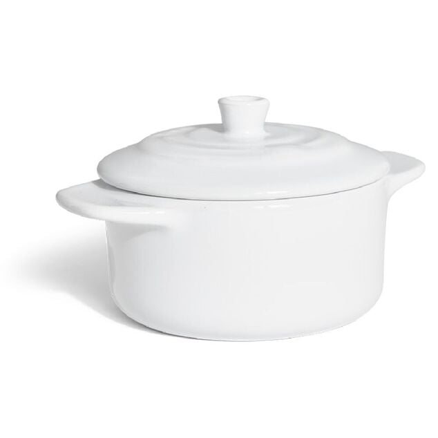 Mini cocotte individuelle en c&eacute;ramique avec couvercle (2 md&egrave;les)
