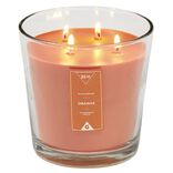 Bougie dans verre orange &Oslash;13,5 cm