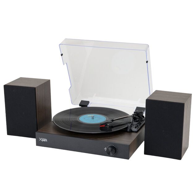 Platine vinyle avec 2 enceintes bluetooth 10W L35X30X11 cm