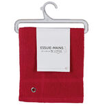 Essuie main carr&eacute; 40x40 cm uni rouge x2