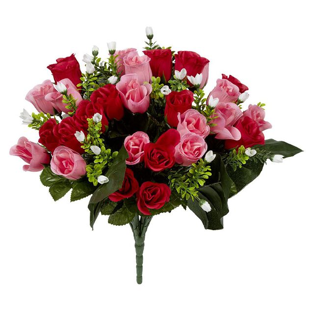 Piquet rose bouton rose fuchsia - Fleur artificielle 42 t&ecirc;tes
