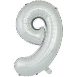 Ballon chiffre 9 en aluminium