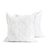 Lot de 2 taies d'oreillers boutis 50x70cm ou 65x65cm