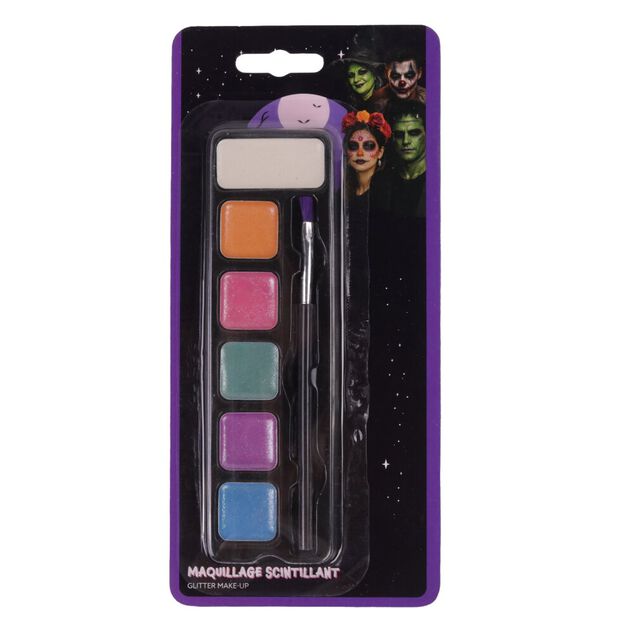 Palette maquillage festif paillet&eacute; 6 couleurs