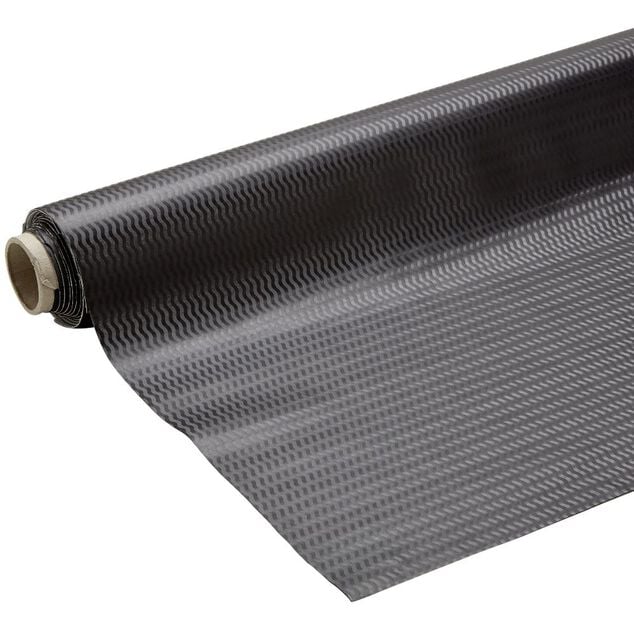 Toile cirée motif zig zag noir 140 cm