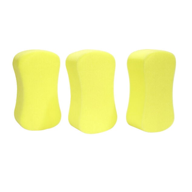 Lot de 3 &eacute;ponges de lavage pour voiture 21x11x6cm