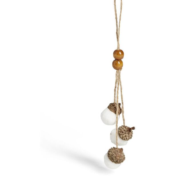 D&eacute;coration &agrave; suspendre gland marron x3