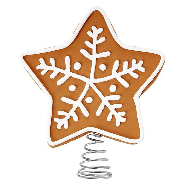 Tête de sapin étoile pain d'épices H16,5cm