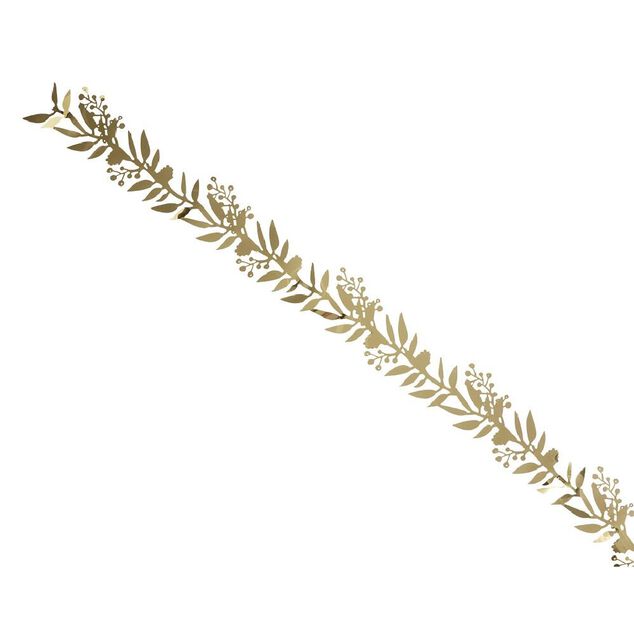 Guirlande feuillage dor&eacute; 168cm
