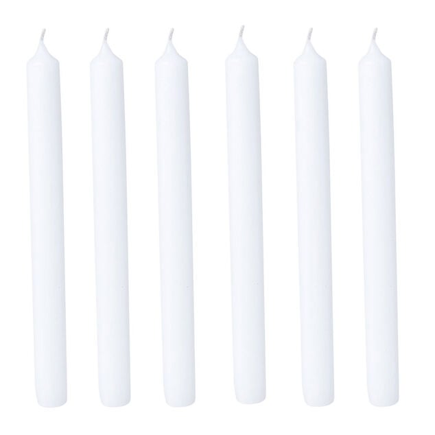 Bougie chandelle blanche Ø2xH25 cm x6