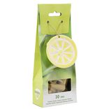 C&ocirc;ne encens citronnelle x30 avec support c&eacute;ramique citron jaune