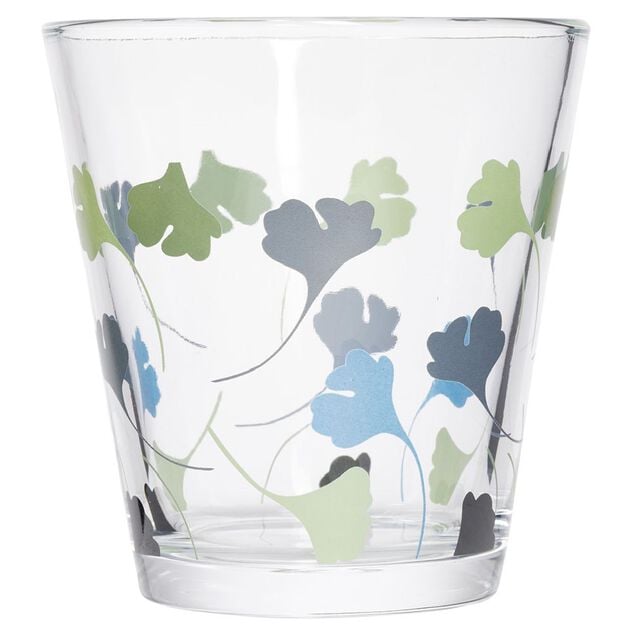 Gobelet verre x3 motif fleurs 25cl