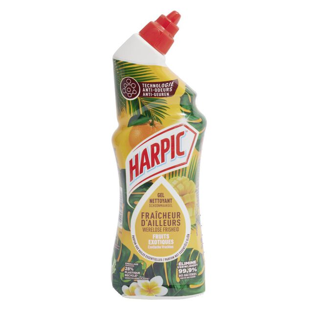 Nettoyant gel WC Harpic fra&icirc;cheur d'ailleurs fruits exotiques de bambou 750ml