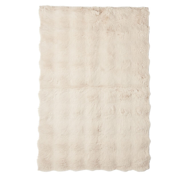 Tapis fausse fourrure rectangulaire relief bulle 60x90cm - 5 modèles