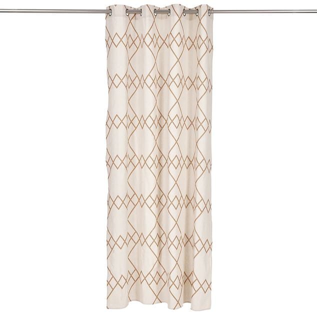 Rideau polycoton 140x240cm berb&egrave;re beige