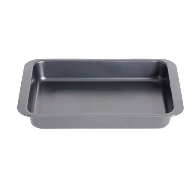 Plat à four métal noir 42x42xH6cm