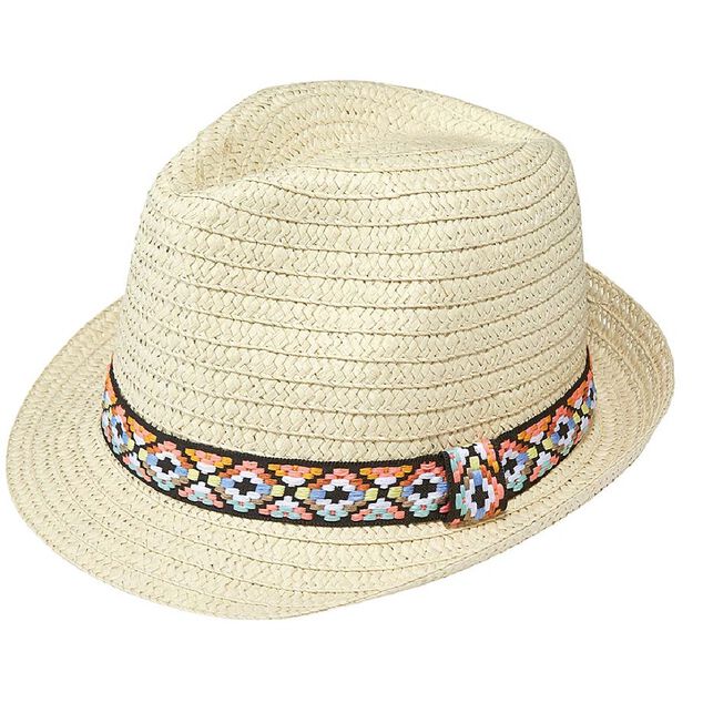 Chapeau &eacute;t&eacute; beige avec ruban