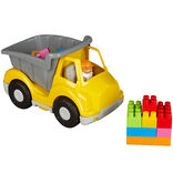 Camion benne et blocs de construction