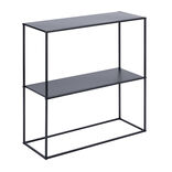 Console en fer noir avec 2 tablettes 70x26xH75cm