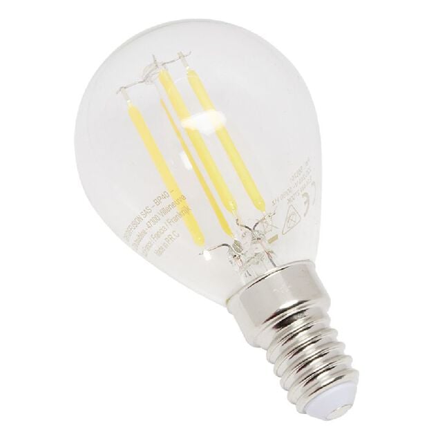 Ampoule LED &agrave; 4 filaments blanc chaud E27 4W x4